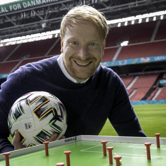 Andreas Kraul klar til (fodbold)kamp.