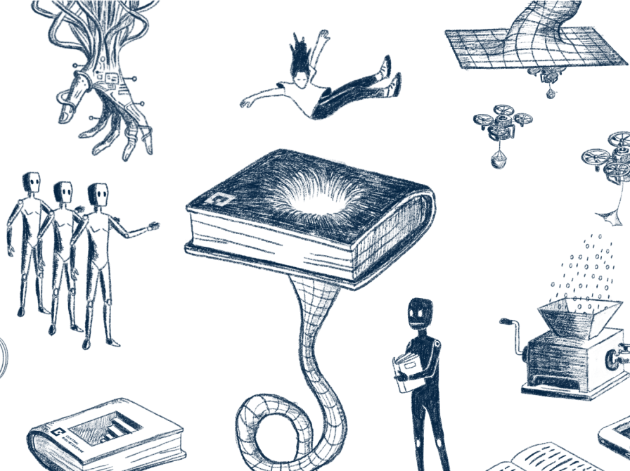 Grafik fra kampagnen Læs dig klogere på fremtiden